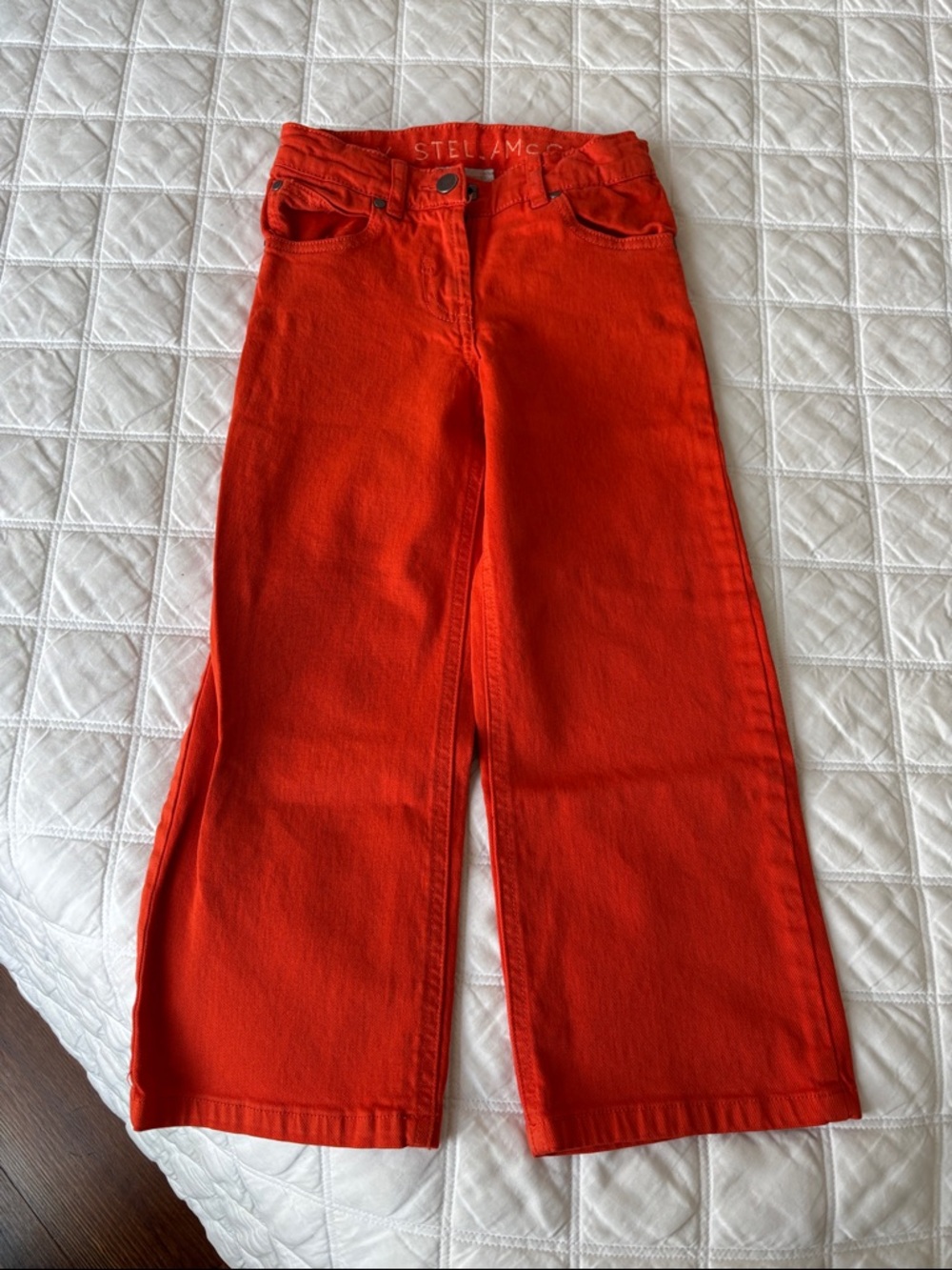 Stella McCartney Kids Wide-Leg Orange Jeans